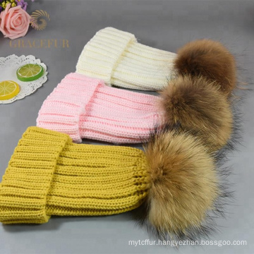 Warm winter female russian real fur hat women